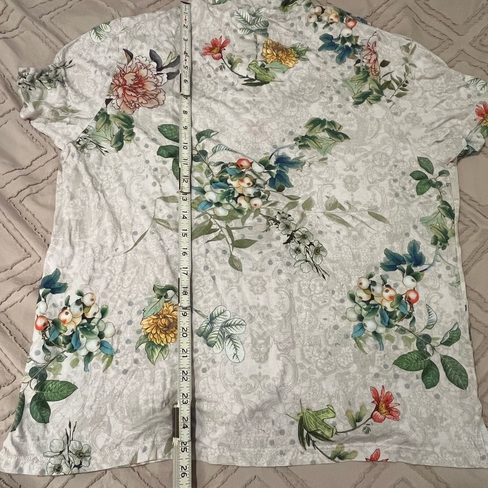 Johnny Was Multicolor Floral Button-Up Top - Picture 5 of 6